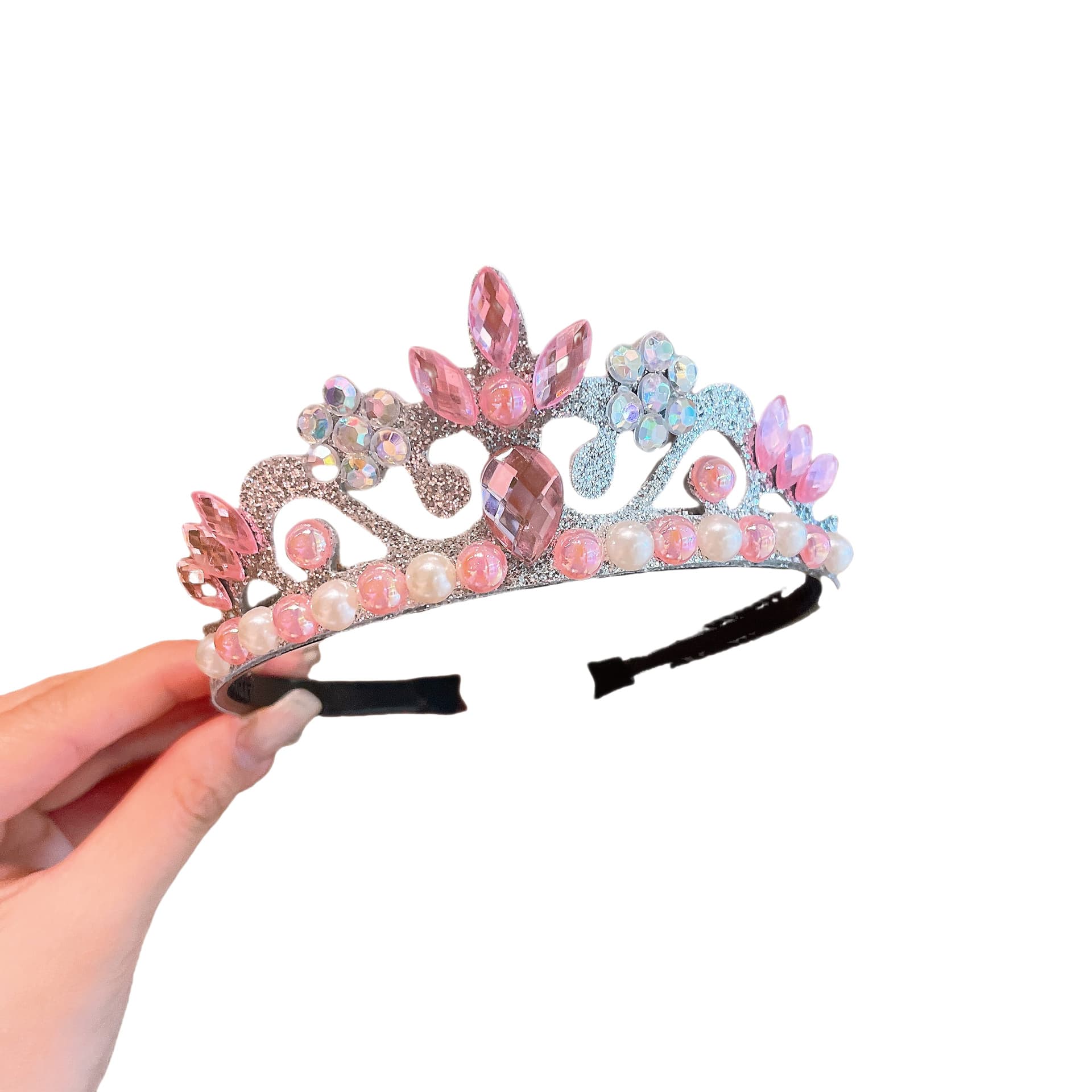 Fuchsia children's shiny blue headband, accessories, (Physicals), simple and elegant design 5