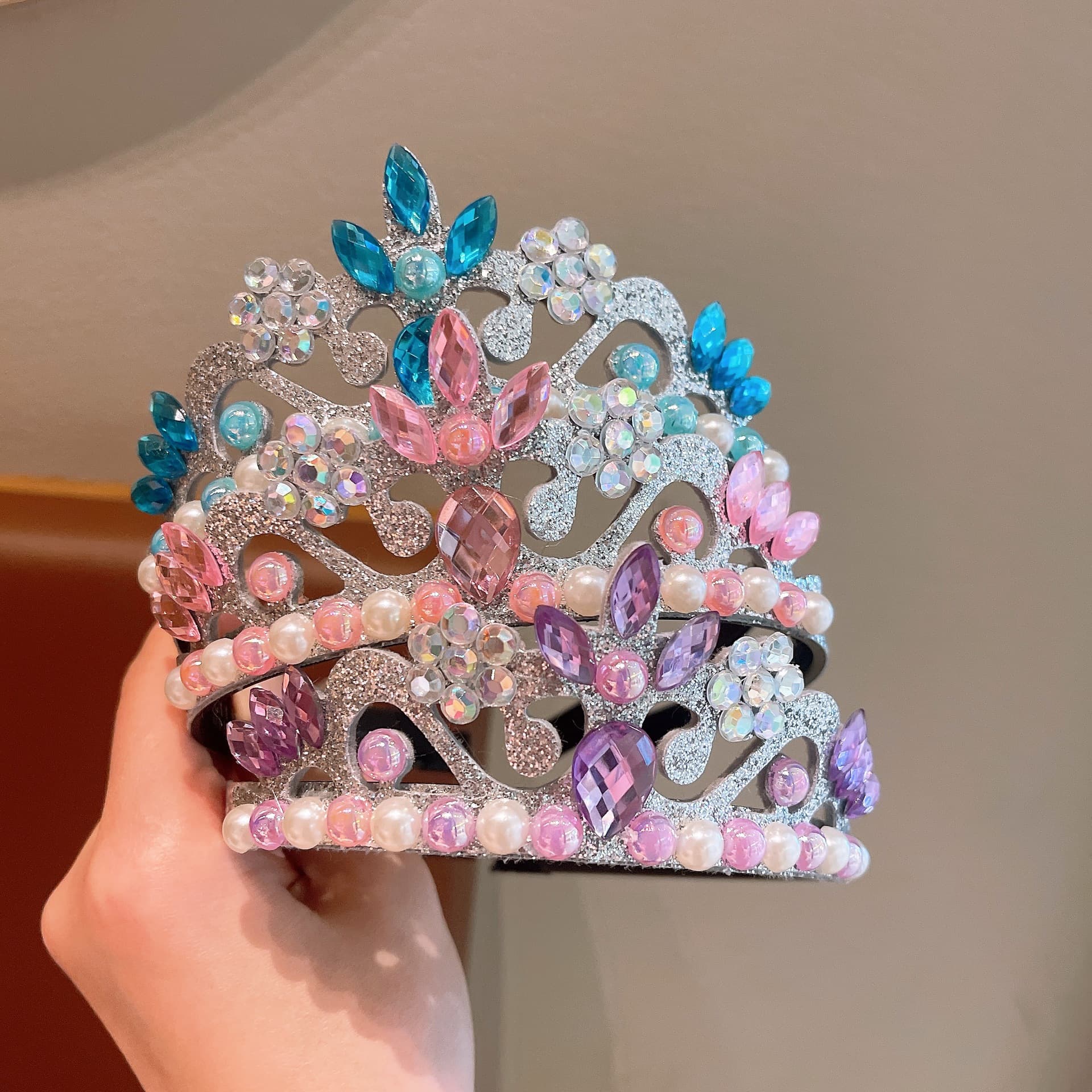 Fuchsia children's shiny blue headband, accessories, (Physicals), simple and elegant design