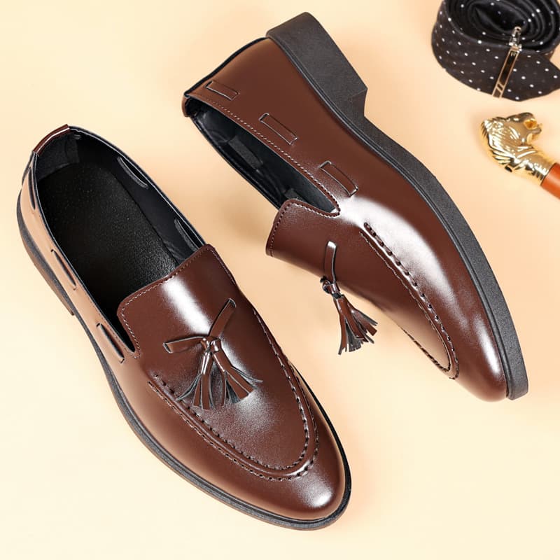 Leather fashionable universal casual shoes, casual footwear, genuine leather, easy to put on 4