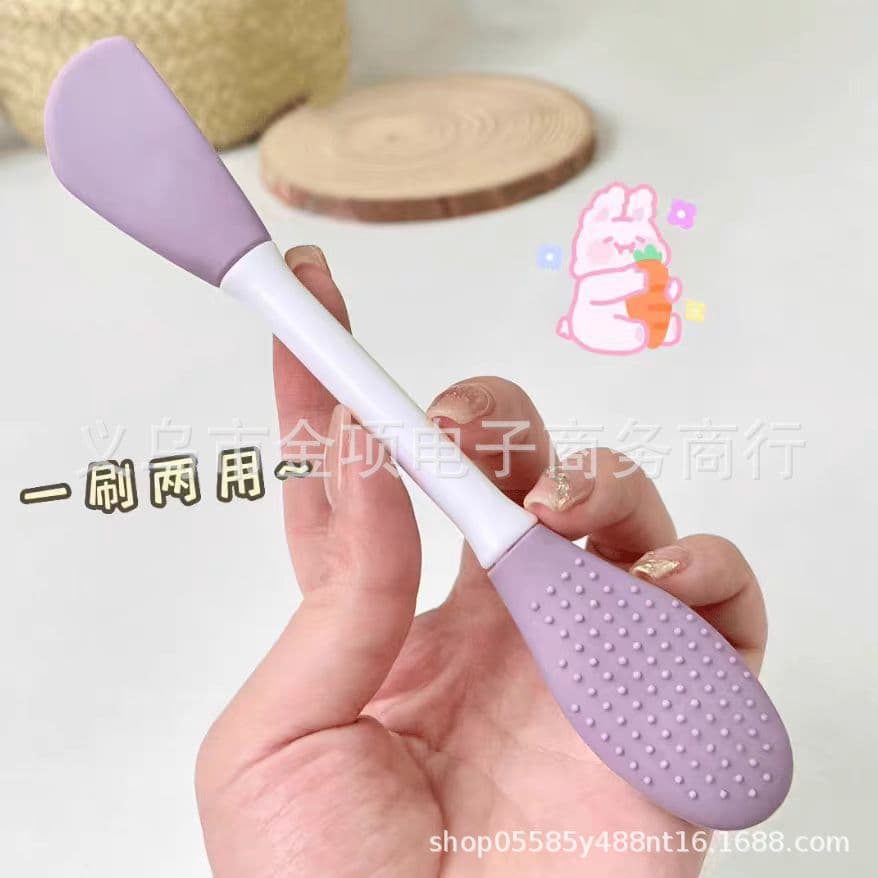 Double-sided silicone face mask, cosmetic cleansing milk for face, brush, easy application 2