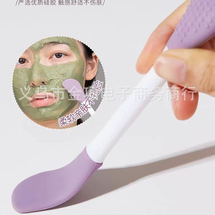 Double-sided silicone face mask, cosmetic cleansing milk for face, brush, easy application 3