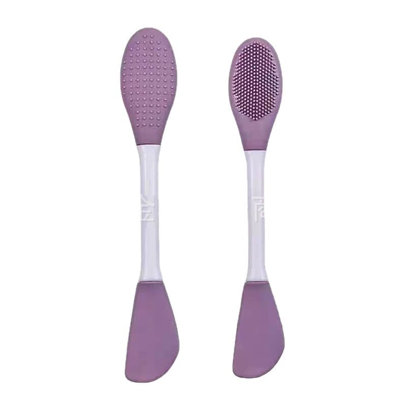 Double-sided silicone face mask, cosmetic cleansing milk for face, brush, easy application 5
