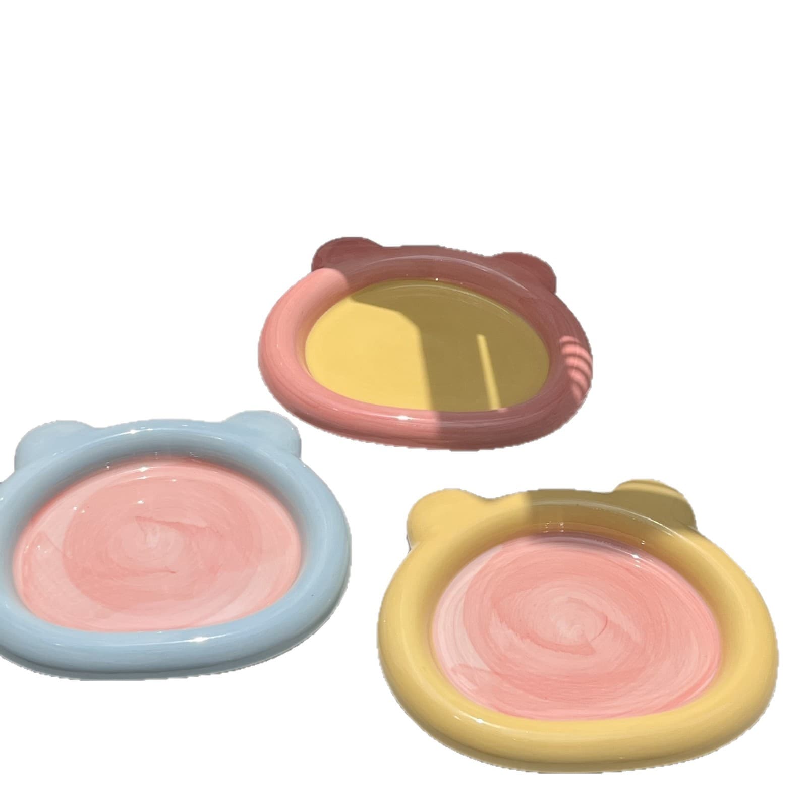 Cat bowl ceramic tank plate dish cat food pot rice bowl rice anti -overturned cat drinking water bowl dog bowl food pot pet supplies 5