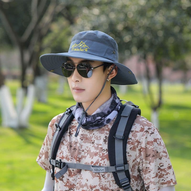 Men's summer travel sun hat outside climbing solar-powered, UV protection 2