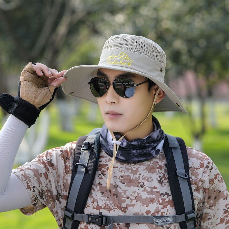 Men's summer travel sun hat outside climbing solar-powered, UV protection 3