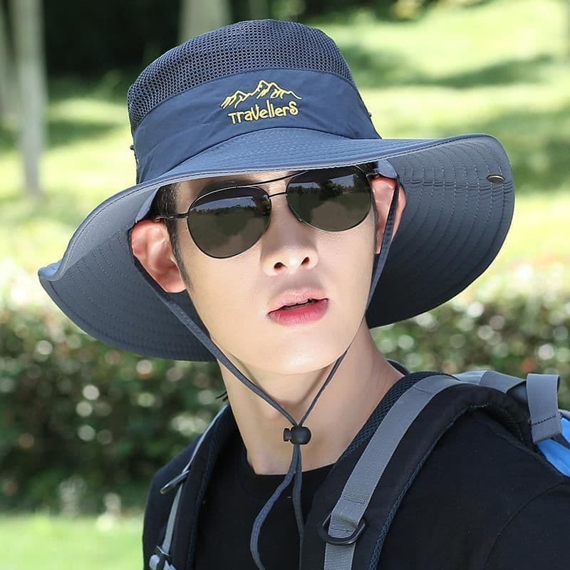 Men's summer travel sun hat outside climbing solar-powered, UV protection