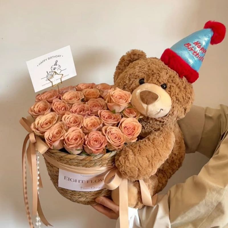 Doll, Birthday gift, with little bears, bouquet 2