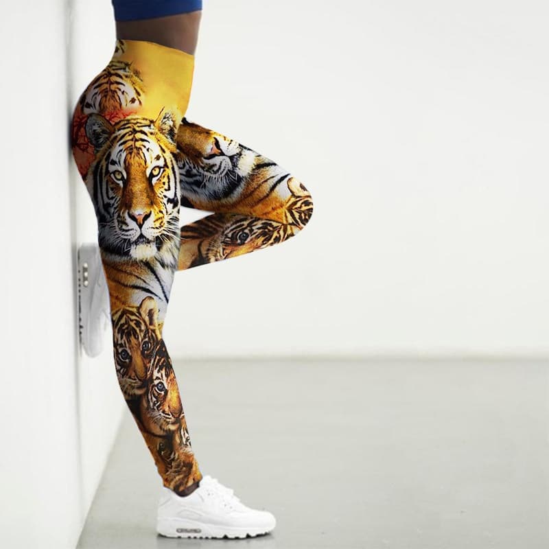 Leggings for gym, high waist, 3D, tight 2