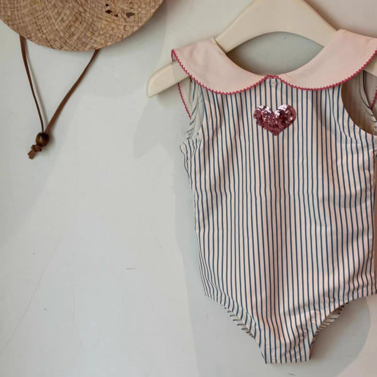 Summer children's swimwear, doll, set, western style, Korean style, doll collar 2