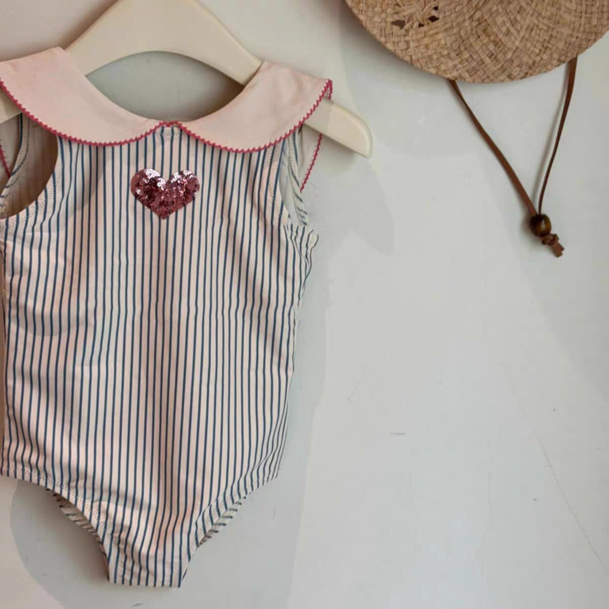 Summer children's swimwear, doll, set, western style, Korean style, doll collar 4