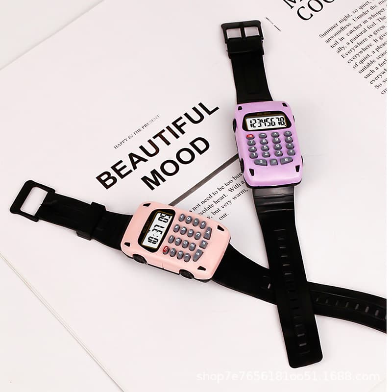 Factory direct sales 907 calculator watch student dial cute electronic watch BMW type computer 2