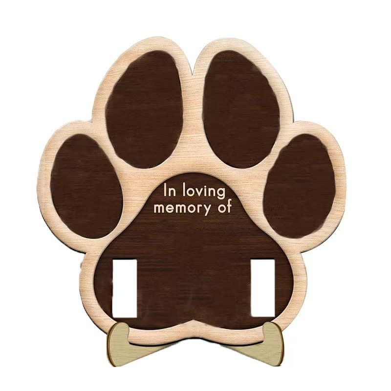 Wooden commemorative photoalbum for living room for bedroom, choker, decorations from natural wood, pet, cat 5