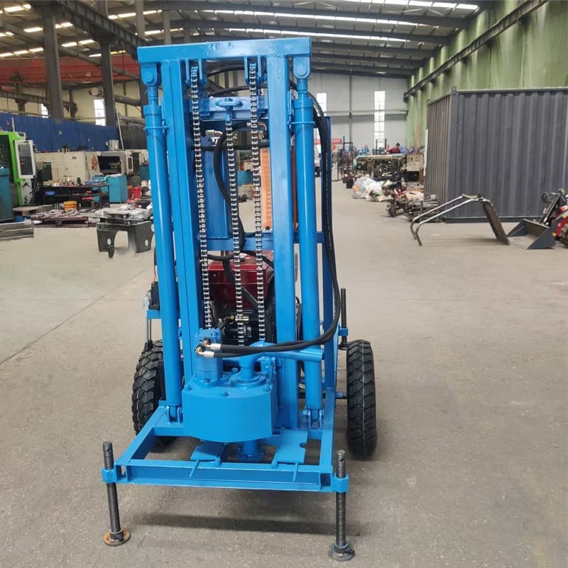 22HP wheeled diesel hydraulic drilling rig powered 150m water well drilling rig rotary medium and deep hole drilling rig 3