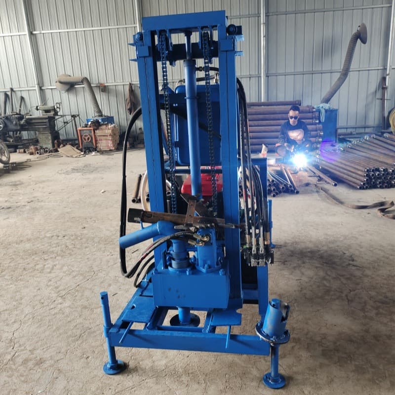 22HP wheeled diesel hydraulic drilling rig powered 150m water well drilling rig rotary medium and deep hole drilling rig 4