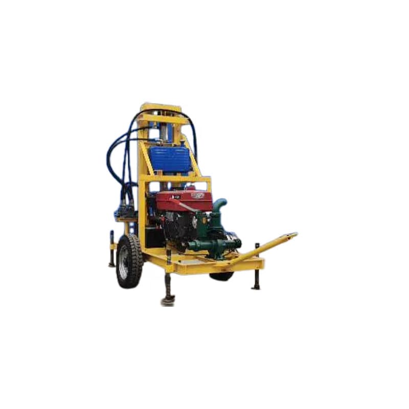 22HP wheeled diesel hydraulic drilling rig powered 150m water well drilling rig rotary medium and deep hole drilling rig 5