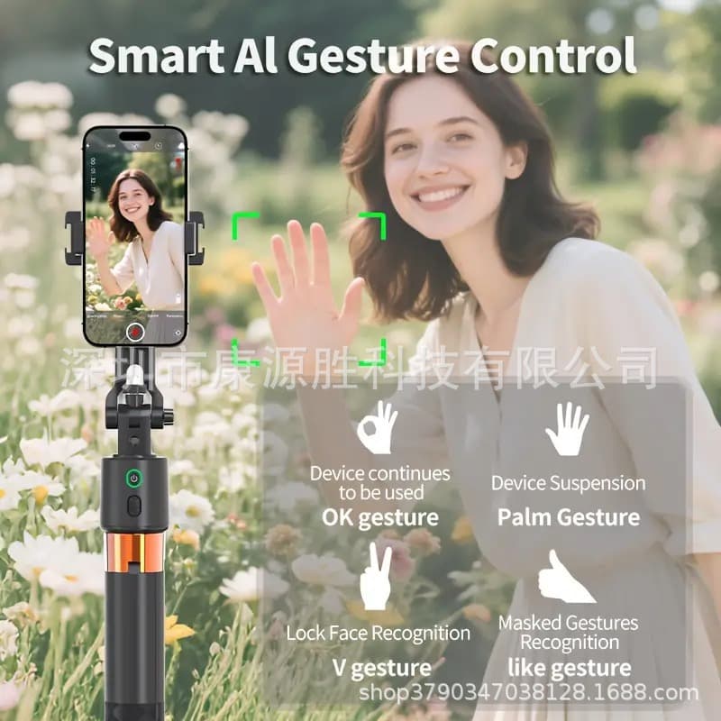 70” Auto Face Tracking Tripod selfie stick face tracking anti-shake retractable tripod 3