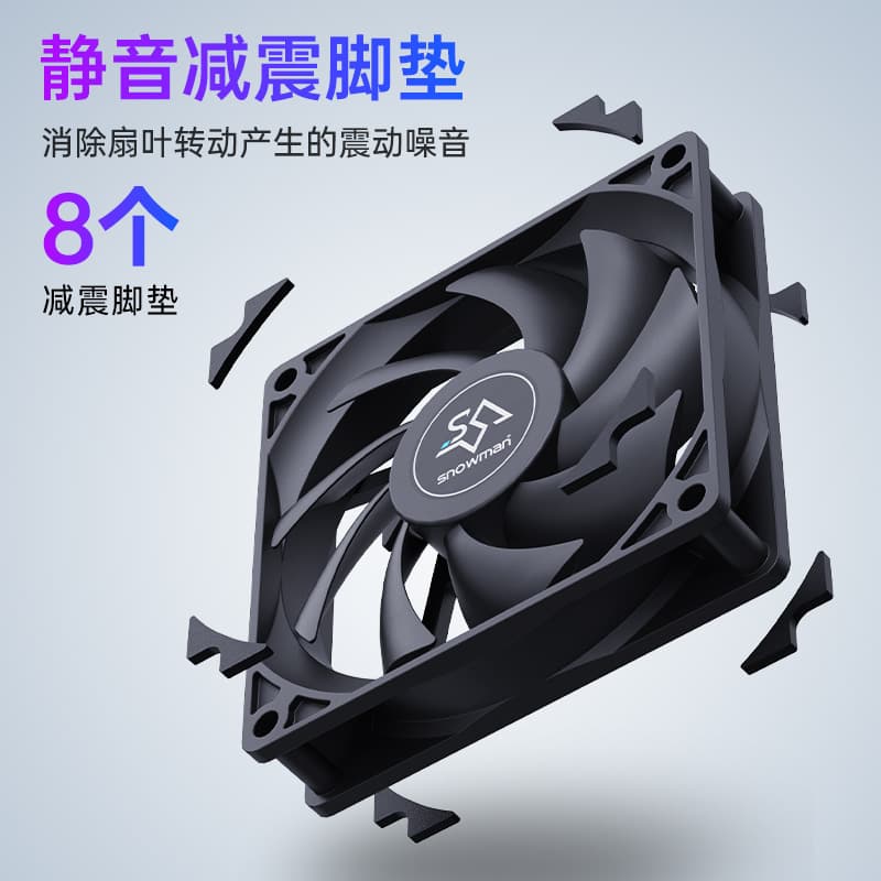 Iceman Mute Air Fan, Laptop Cooler, 12cm, 12V 3