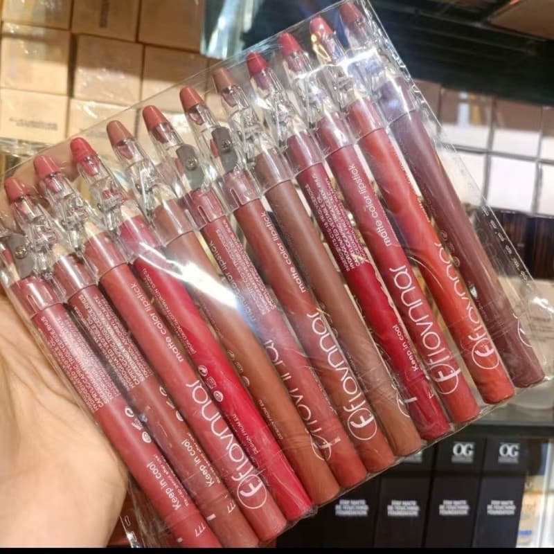 Set, waterproof lip pencil, matte lipstick, long-term effect 1
