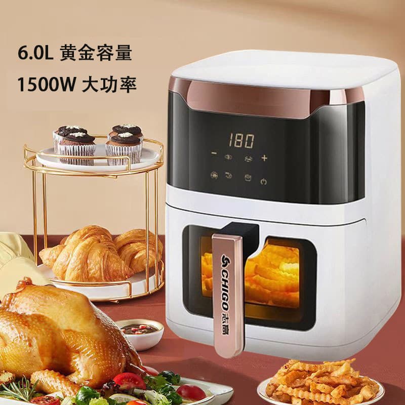 2025 new air fryer household visual intelligent large capacity flip-free oven electric fryer all-in-one machine wholesale 2