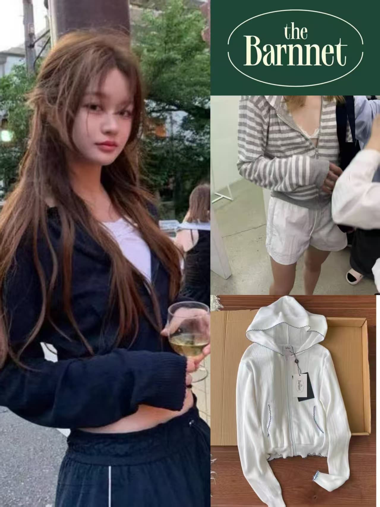 Nowadays, Korean niche Ba Naijia 2025 autumn slimming hooded hollow zipper knitted cardigan jacket air-conditioned shirt for women 2