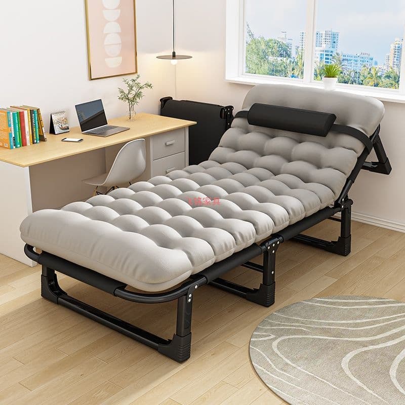 2025 new high-value lightweight folding bed thickened new dual-purpose lounge chair office lunch break widened lazy bed 3