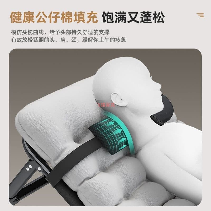 2025 new high-value lightweight folding bed thickened new dual-purpose lounge chair office lunch break widened lazy bed 4