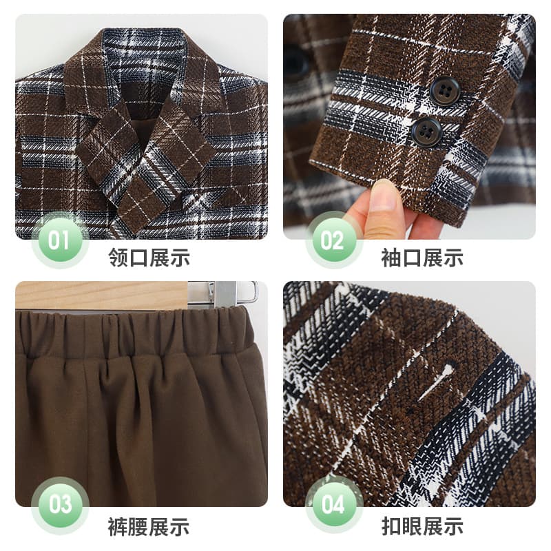 Children's demi-season autumn suit, piano for boys, dress 4