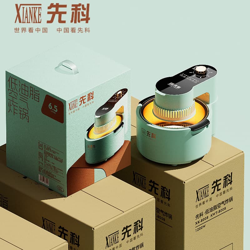 Xianke multifunctional air fryer, smoke-free, large-capacity household anti-dry burning all-in-one air fryer 3