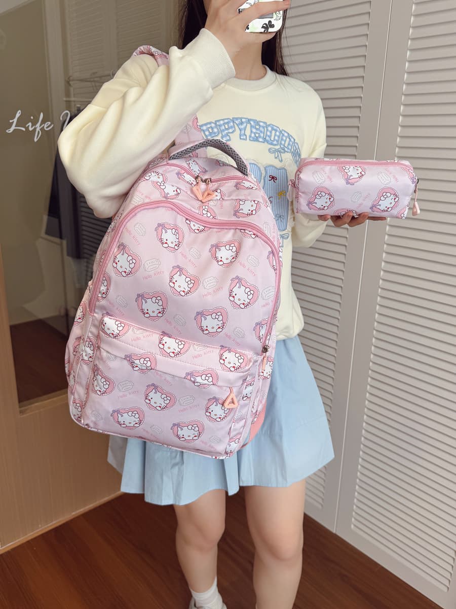 (Cross-border trading), nylon backpack, capacious cartoon shoulder bag, for secondary school 2