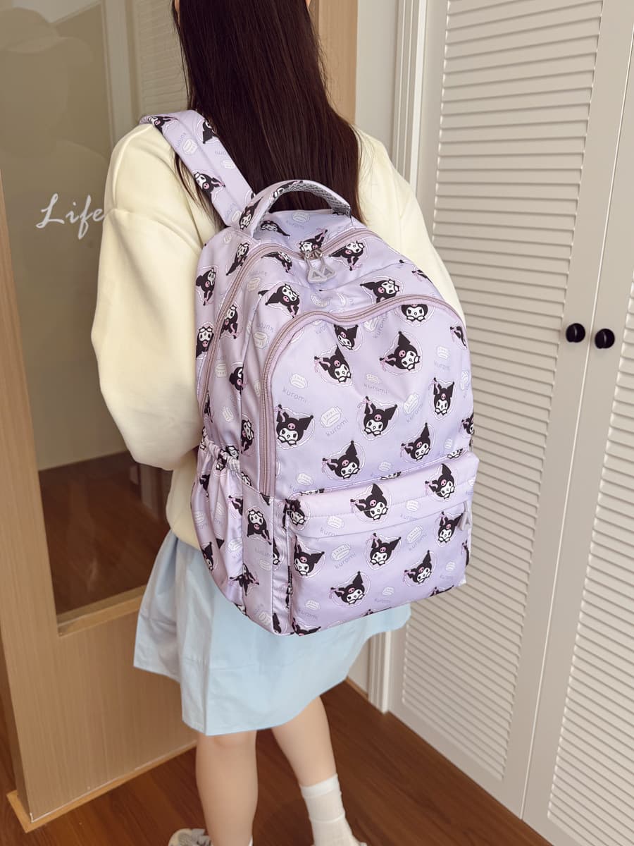 (Cross-border trading), nylon backpack, capacious cartoon shoulder bag, for secondary school 3