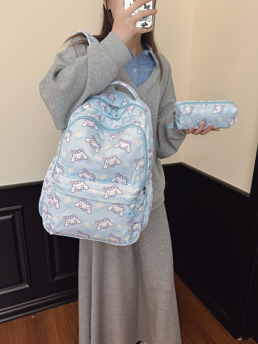 (Cross-border trading), nylon backpack, capacious cartoon shoulder bag, for secondary school 4