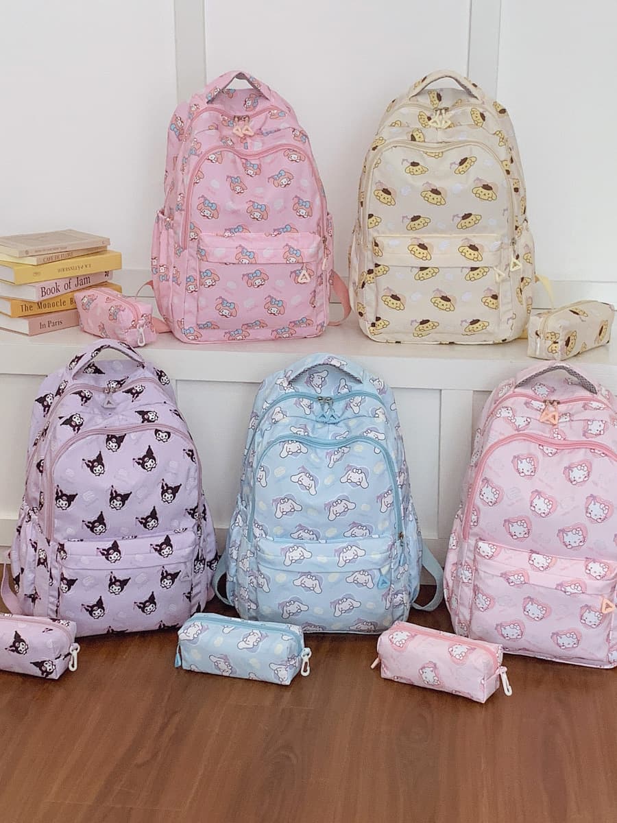 (Cross-border trading), nylon backpack, capacious cartoon shoulder bag, for secondary school