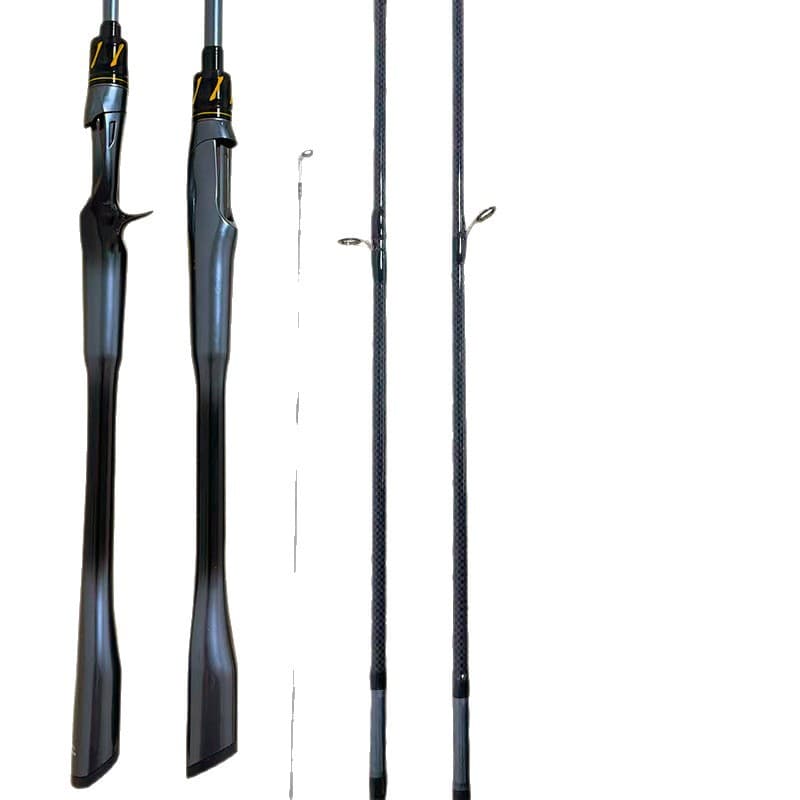 Luya rod fishing rod M adjust carbon Luya rod straight handle gun handle explosion-proof rod slightly integrated grip black fishing rod 5