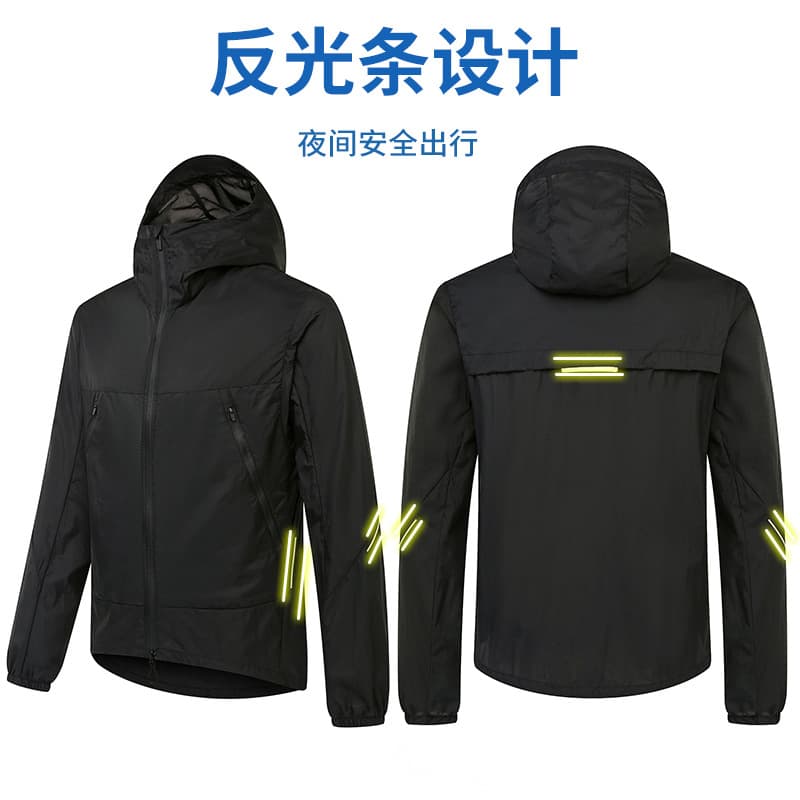 Windbreaker with hood, breathable cloth, logo printing service 4