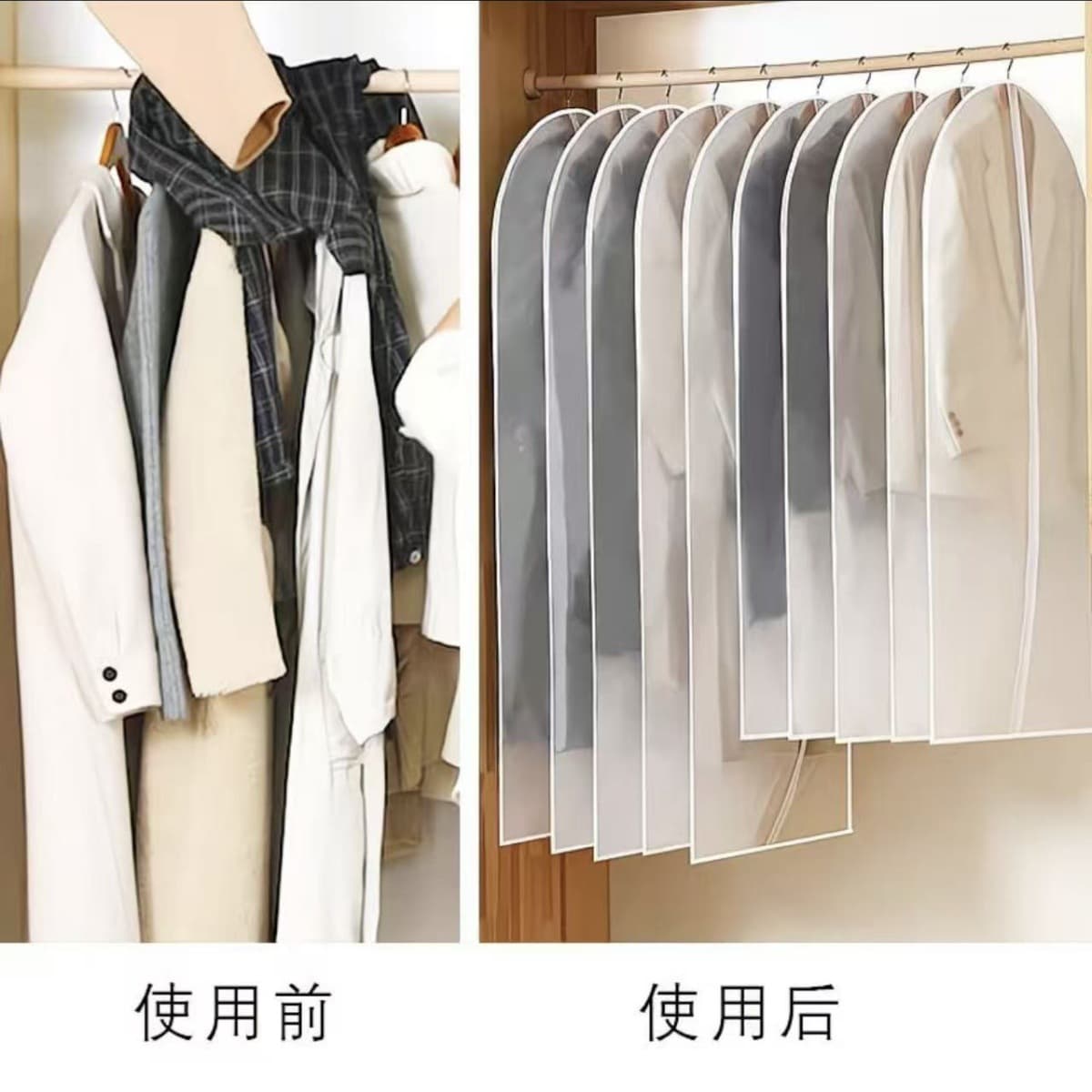 Dustproof dust cover, suit with zipper, bib 2