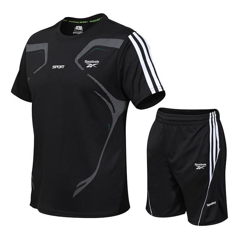 Sports suit, summer quick dry laundry basket, basketball uniform for gym, body-friendly shorts, for running, with short sleeve, feather stuffing, loose fit 1