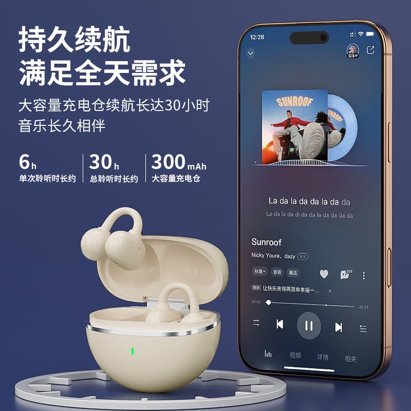 (Wholesale), headphones, wireless ear clips, bluetooth 4