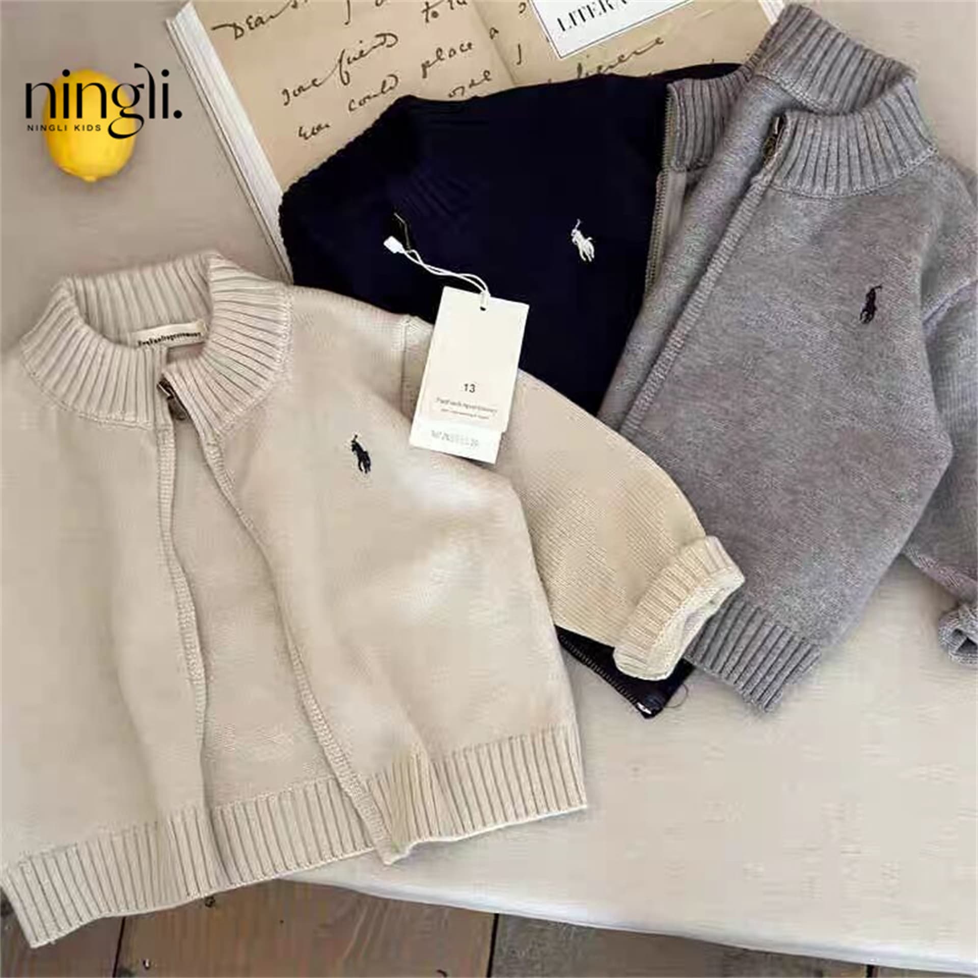 Boys Zip-Up Cardigan Sweater - Demi-Season Autumn Jacket 3