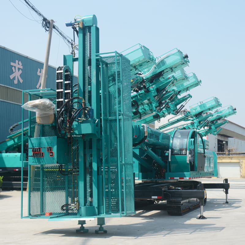 Slope protection anchoring drilling rig slope foundation pit anchor drilling rig multifunctional crawler type 360 rotating high arm slope protection drilling rig 4