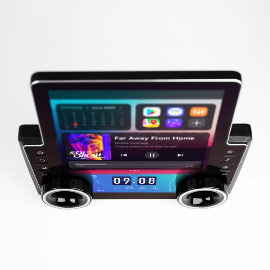 9.7-inch universal carplay car machine double-knob car central control screen GPS car navigation radio all-in-one machine 3