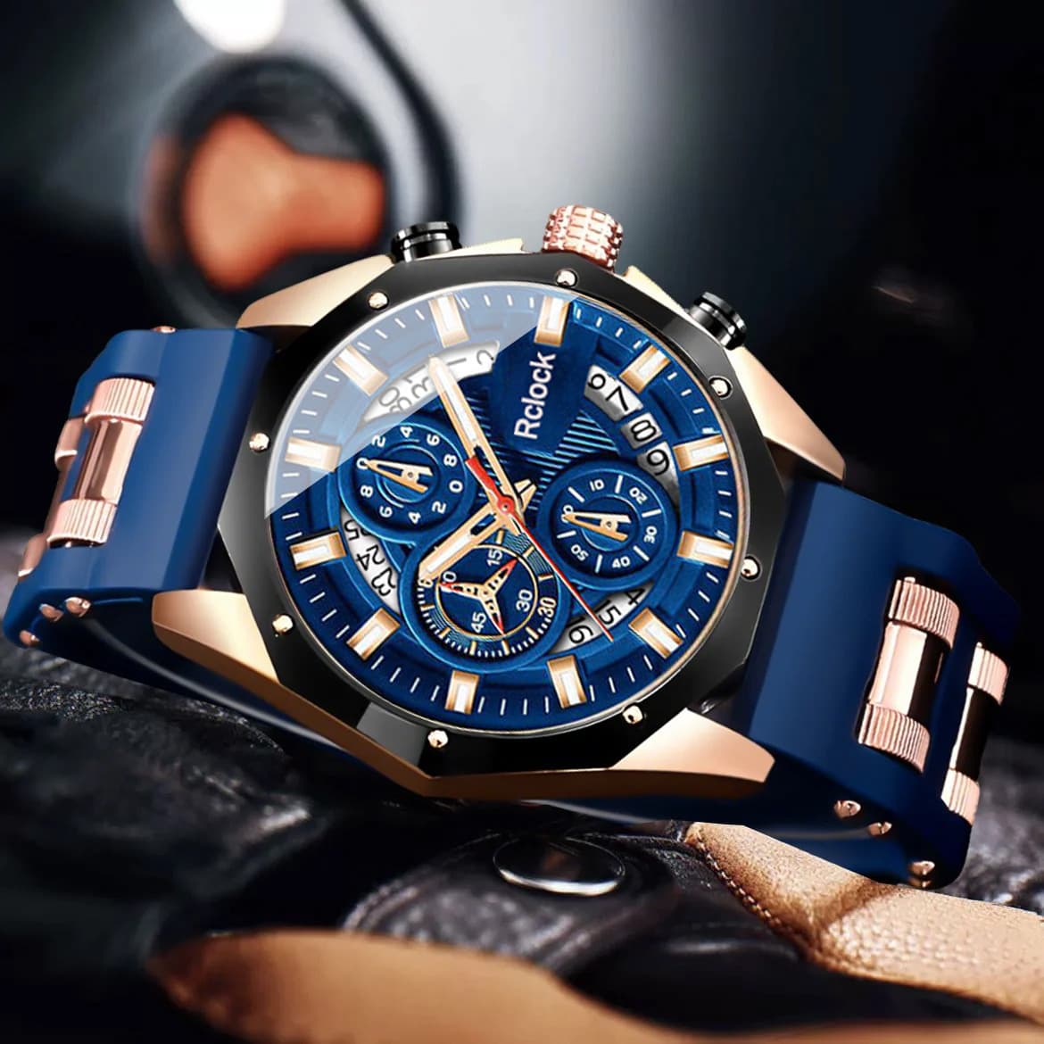 Fashionable calendar, silicone quartz watch strap, quartz mechanism 2