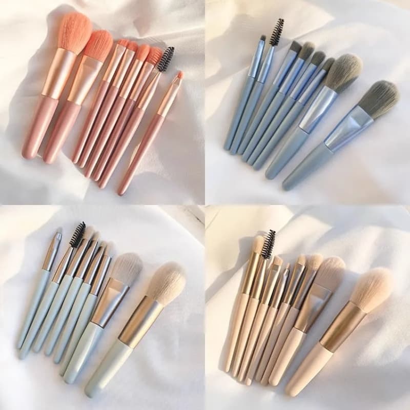 Small handheld brush for traveling, soft foundation, 8 pieces, (Physicals) 2