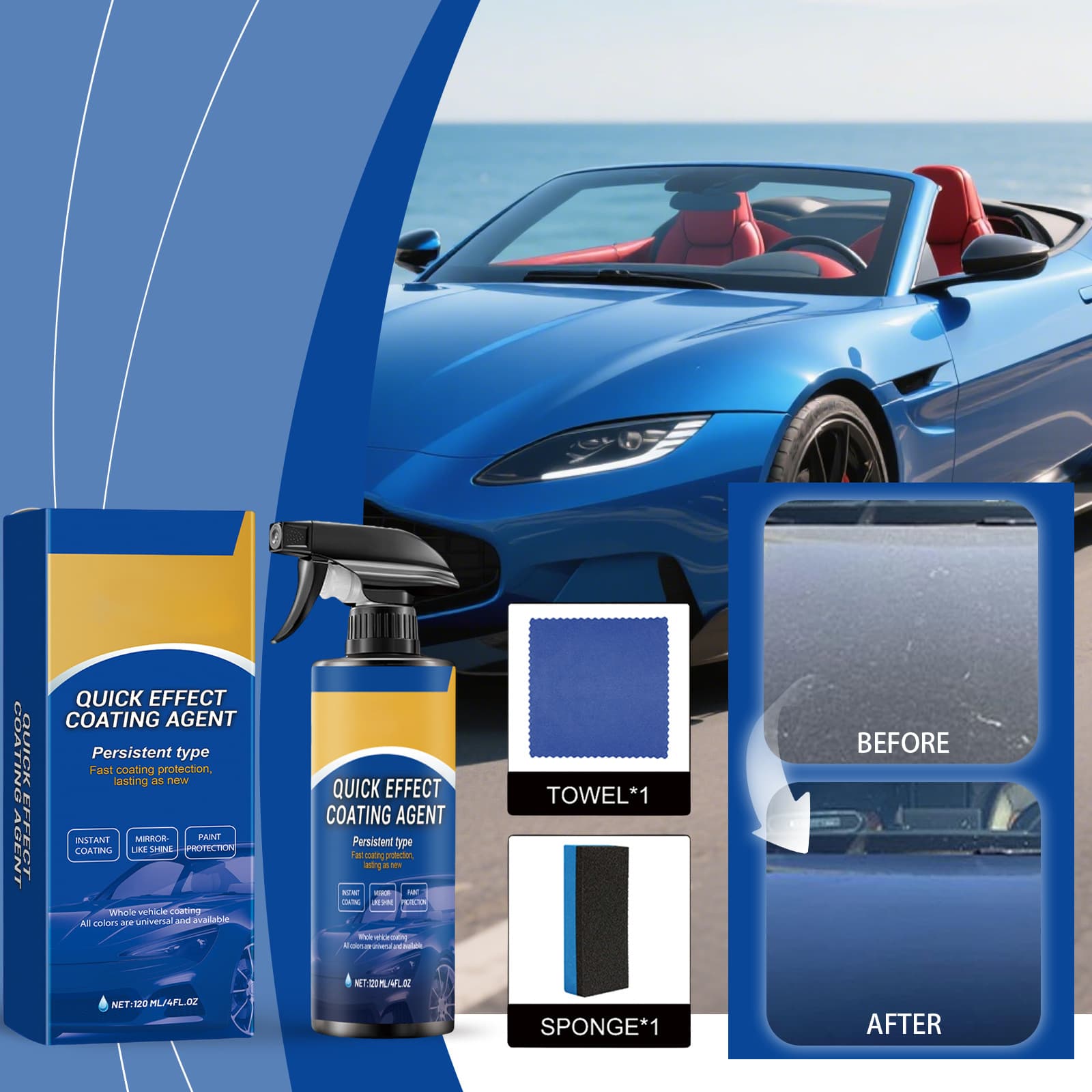 Coating agent Car paint coating protective agent care bright coating car coating convenient spray 1