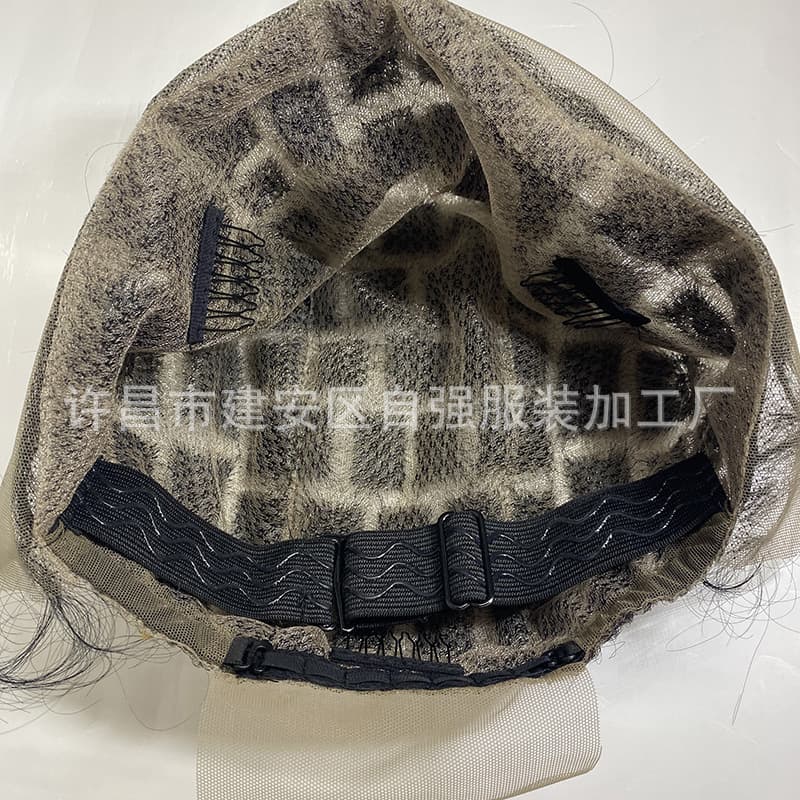 Manufacturer wholesale wig full lace curly hand-woven hair Braided Cap with Baby Hair short hair 4