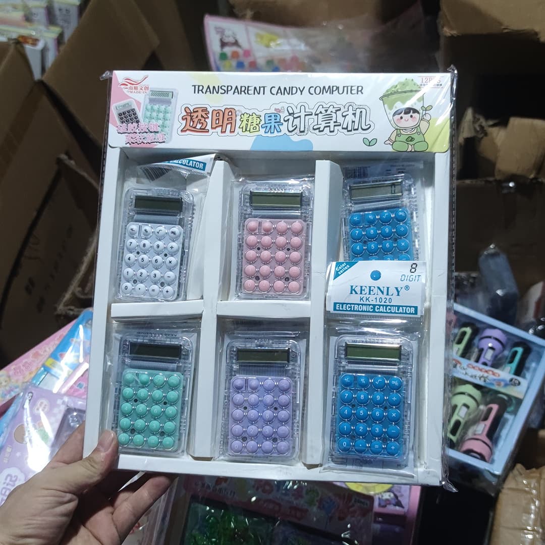 Retail 5 yuan transparent candy computer student junior high school mini portable multi-function calculator stationery wholesale 2