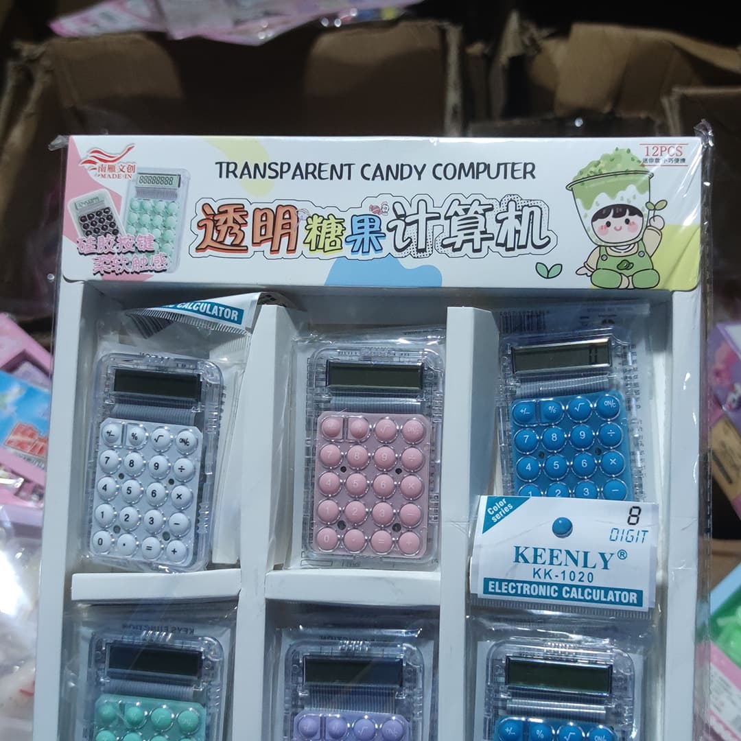 Retail 5 yuan transparent candy computer student junior high school mini portable multi-function calculator stationery wholesale 4