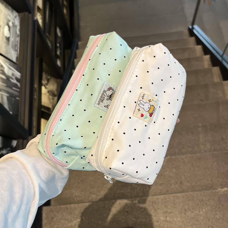 Fresh brand mint pencil case, capacious storage bag 4