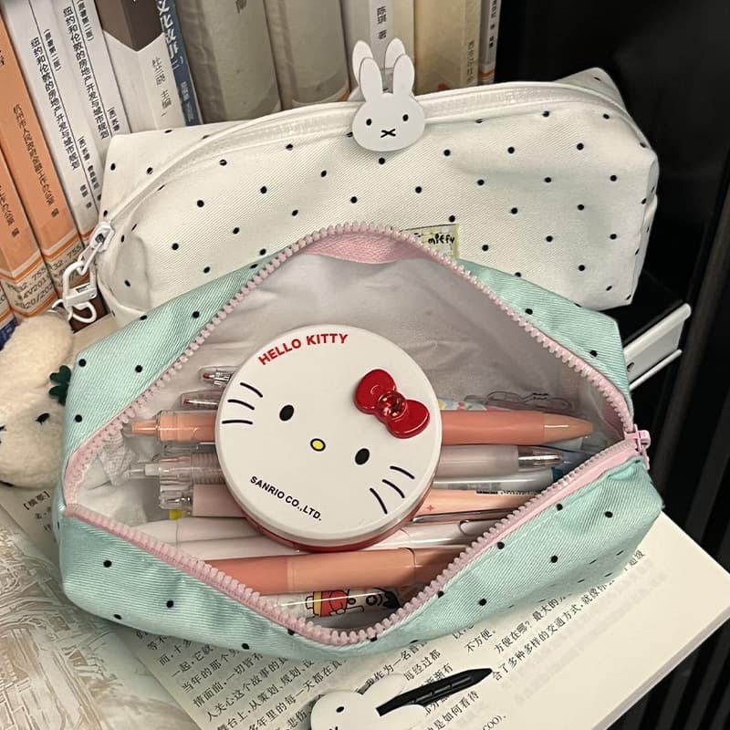 Fresh brand mint pencil case, capacious storage bag 5
