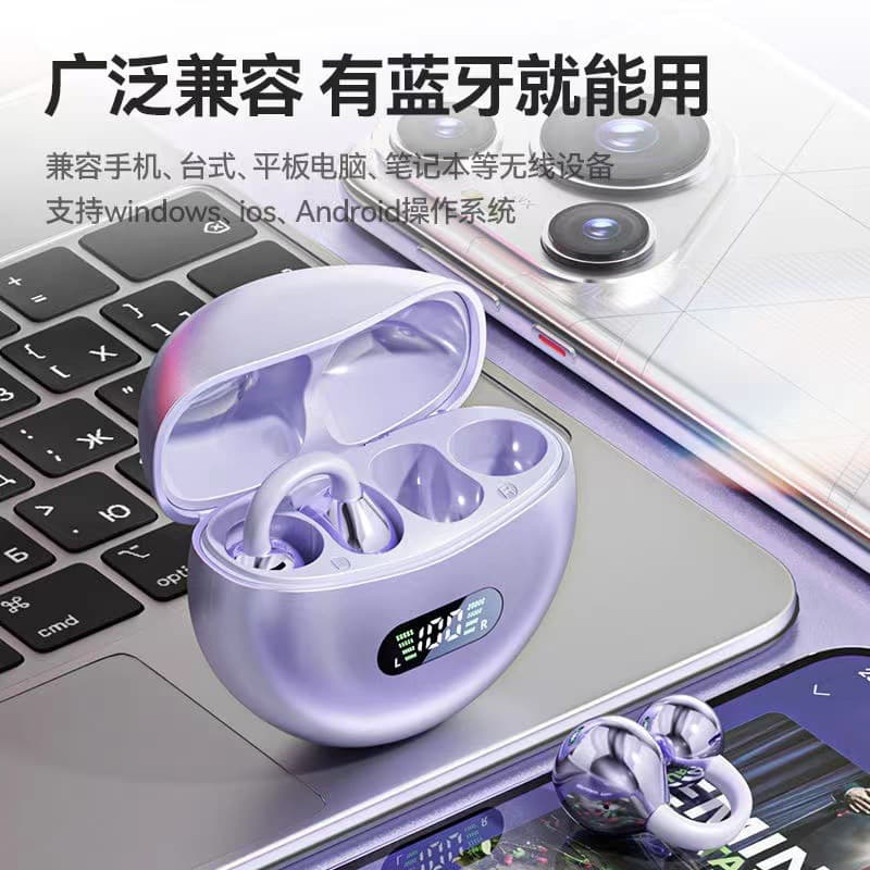 Wireless headphones, ear clips, bluetooth 4