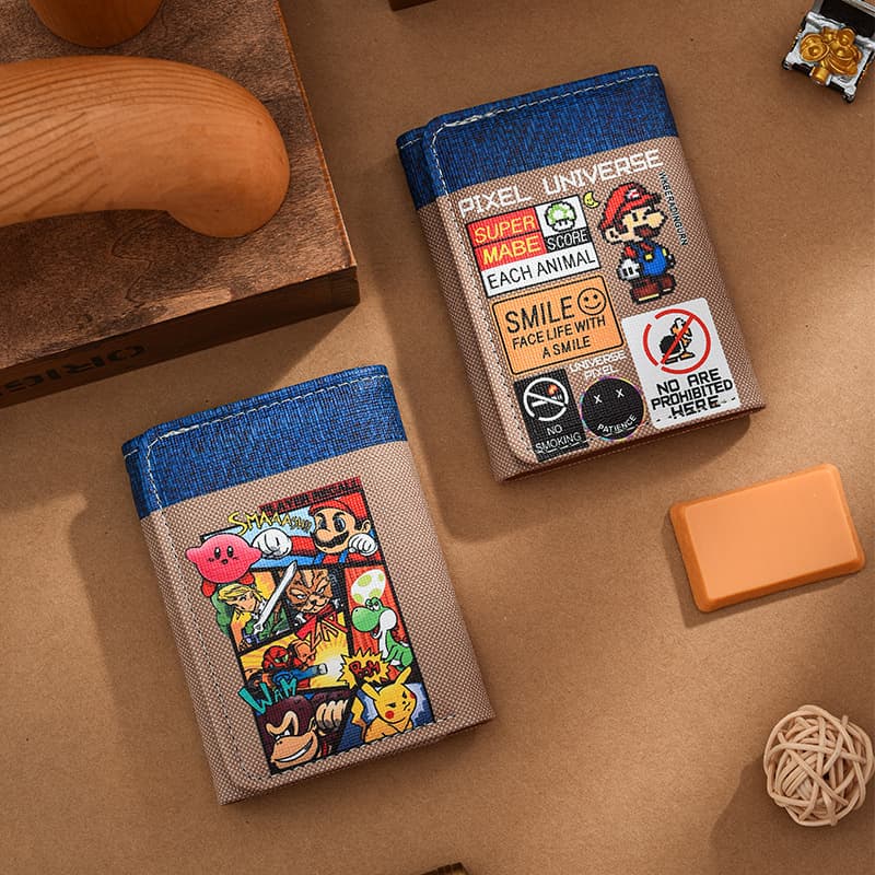 Denim durable wallet, for students 4
